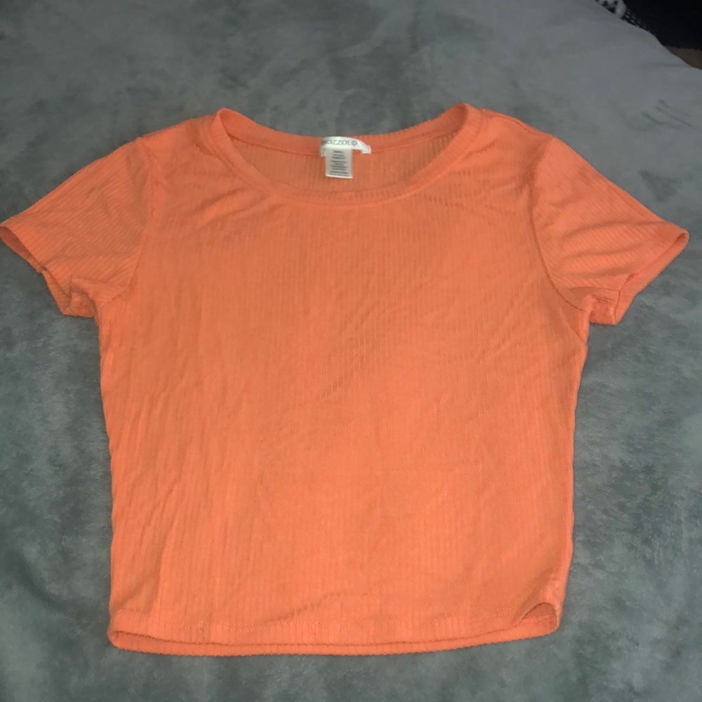 Bozzolo Orange Crop Fitted Short Sleeve T-Shirt